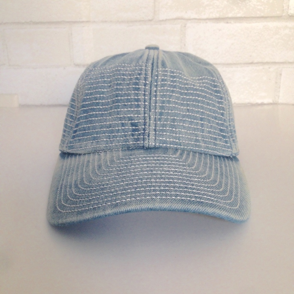Free People Denim Jean Baseball Cap Trucker Hat